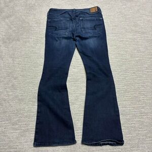 American Eagle y2k 2000s dark wash denim low rise relaxed flared bootcut jeans